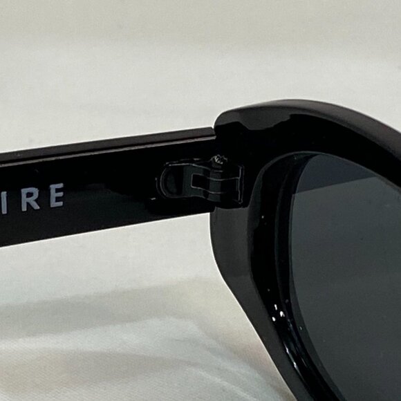 AIRE Affinity Oval Sunglasses Black Frame Smoke Mono Lens Unisex NWOT - Picture 2 of 11